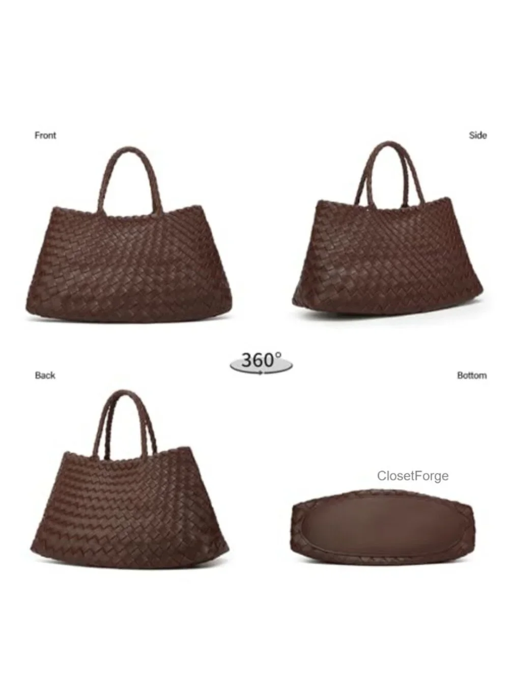 Woven Tote Bag for Women Large Handmade Hobo Shoulder Purse Work Commuter